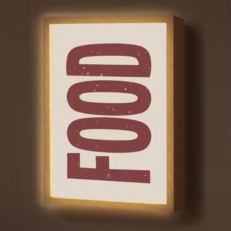 Lightbox - Wandlamp - Eten - Japandi - Rood - Decoratie — 1