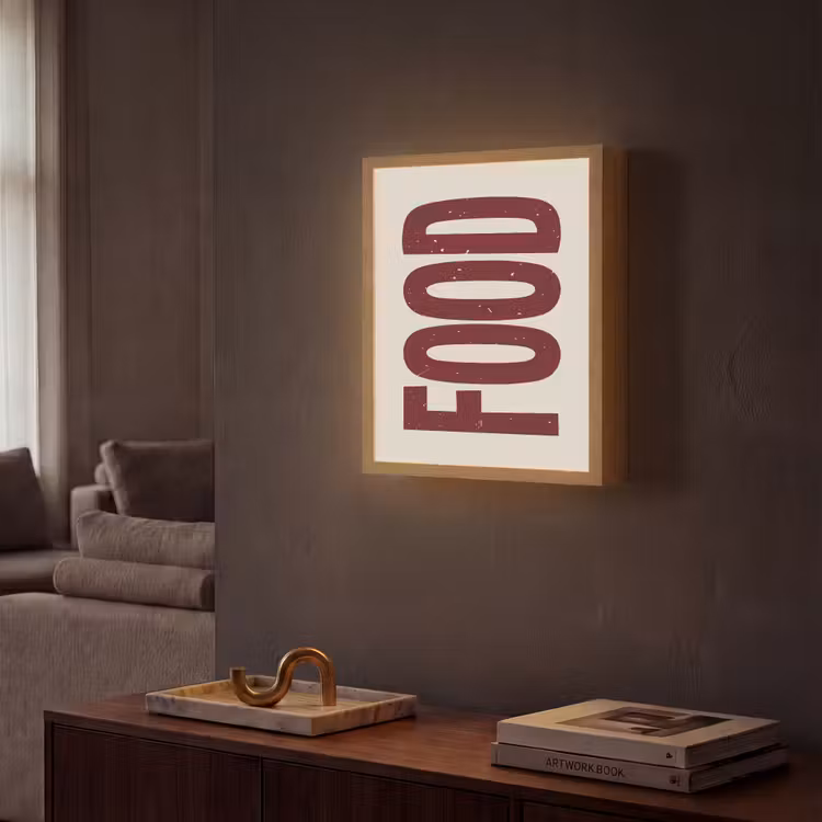 Lightbox - Wandlamp - Eten - Japandi - Rood - Decoratie — 2