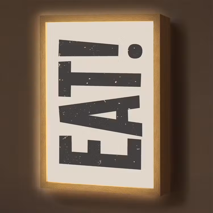 Lightbox - Wandlamp - Eten - zwart - Japandi - Wit — 1