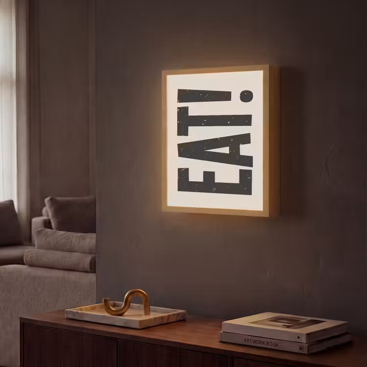 Lightbox - Wandlamp - Eten - zwart - Japandi - Wit — 2