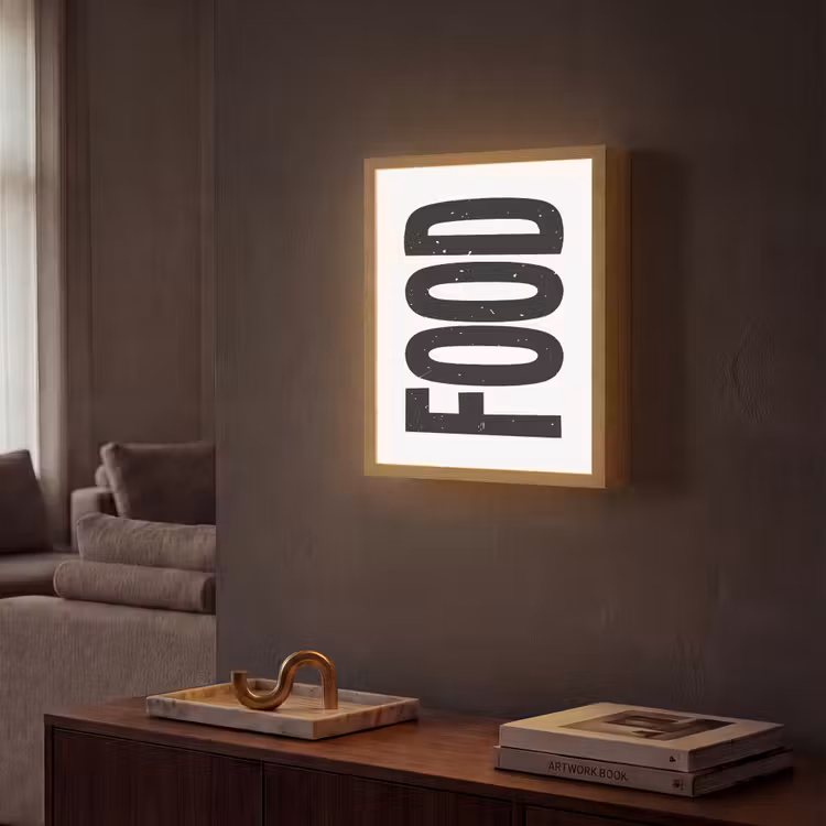 Lightbox - Wandlamp - Food - Zwart - Wit - Decoratie — 2