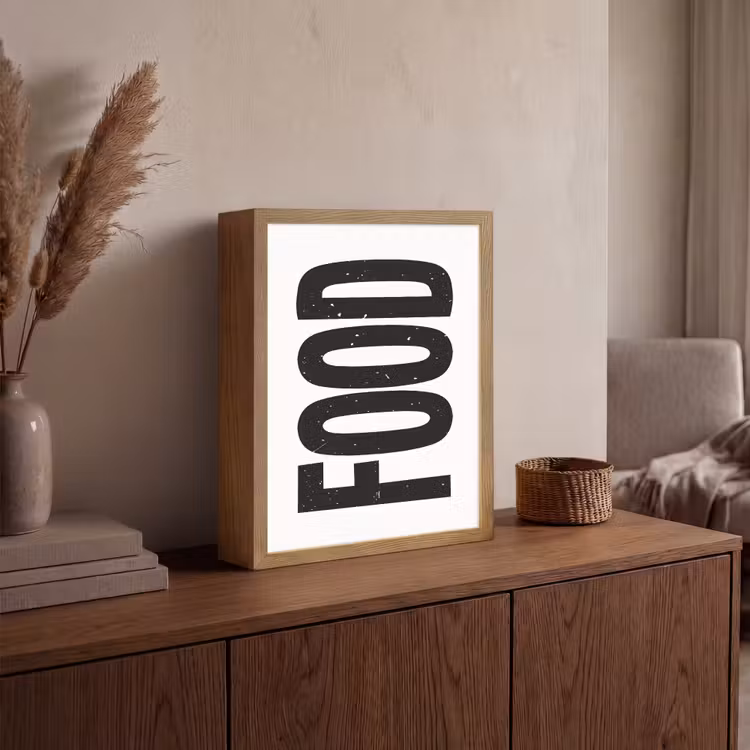 Lightbox - Wandlamp - Food - Zwart - Wit - Decoratie — 4
