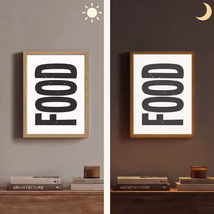 Lightbox - Wandlamp - Food - Zwart - Wit - Decoratie — 5