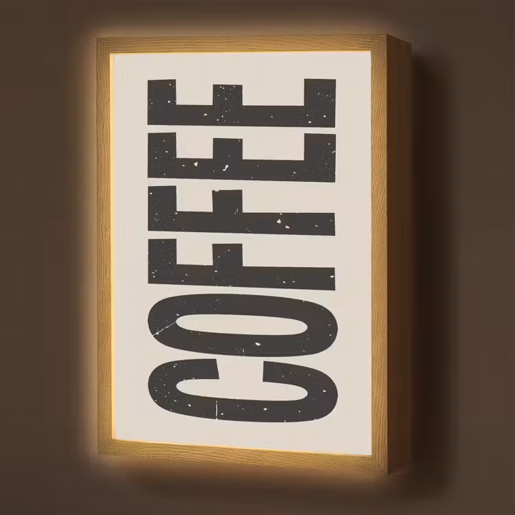 Lightbox - Wandlamp - Japandi - Koffie - Decoratie - Vintage — 1