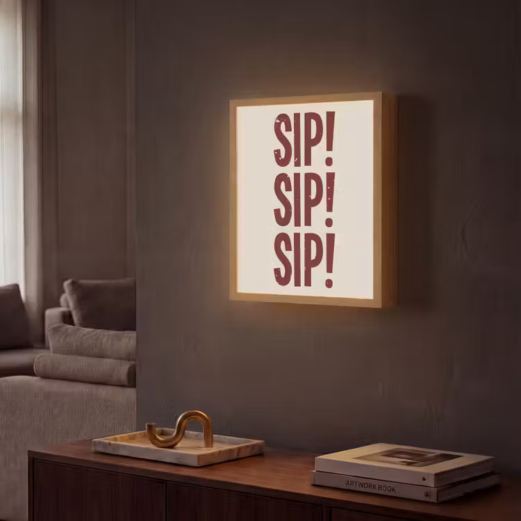 Lightbox - Wandlamp - Japandi - Vintage - Decoratie - Rood — 2