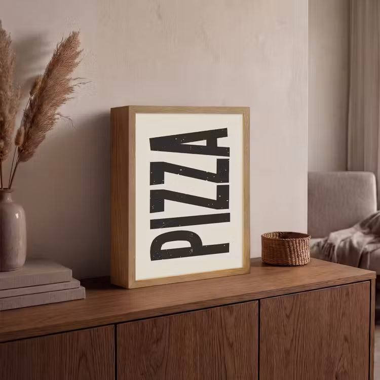 Lightbox - Wandlamp - Pizza - Decoratie - Japandi - Vintage — 4