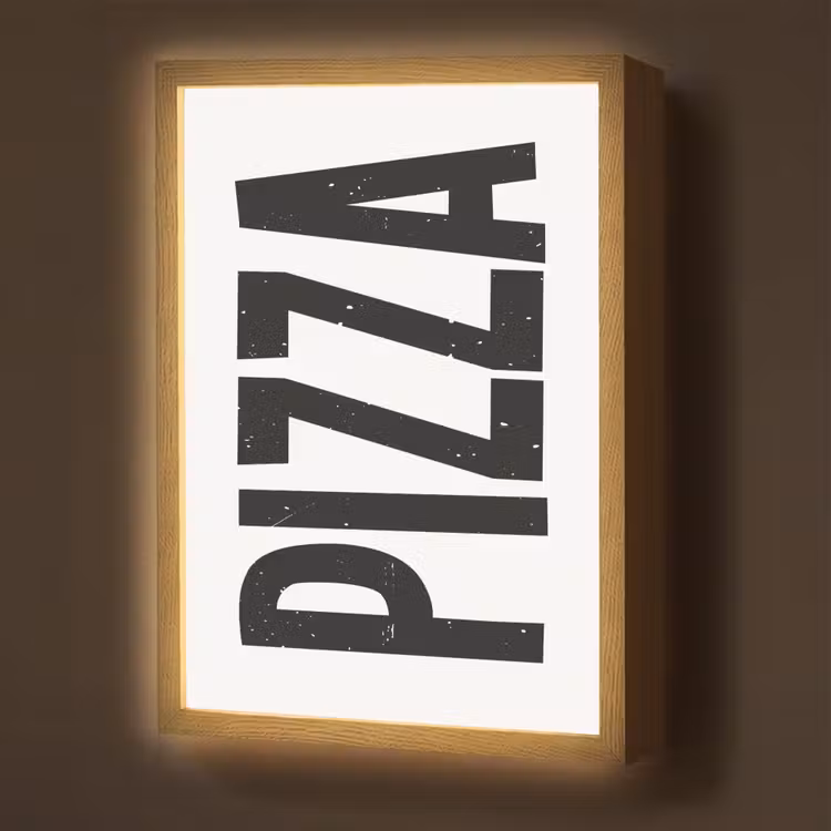 Lightbox - Wandlamp - Pizza - Japandi - Decoratie - Vintage — 1