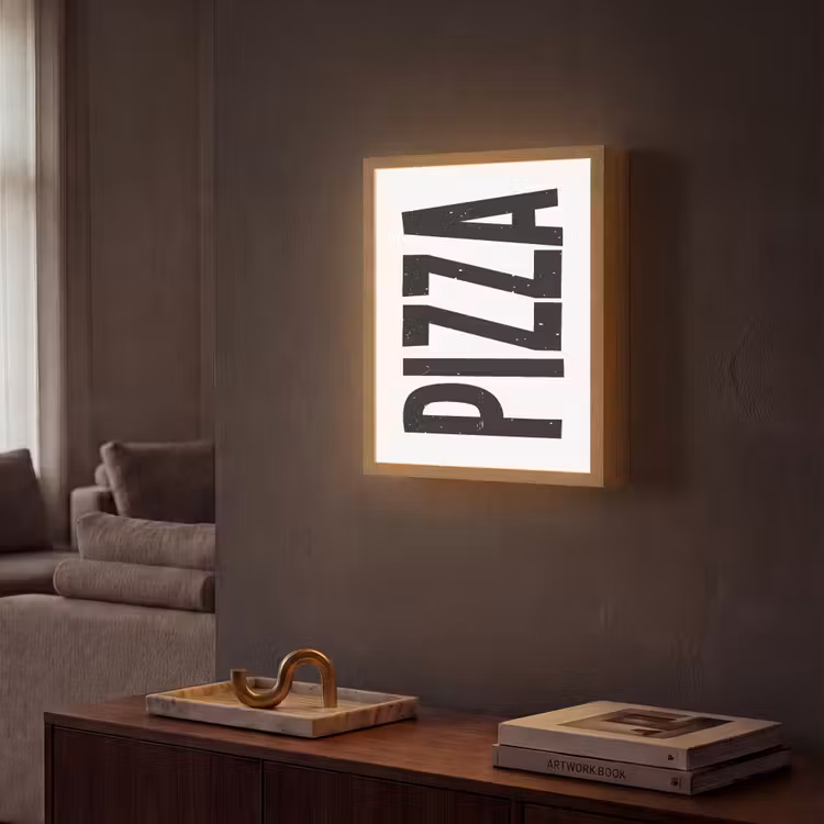 Lightbox - Wandlamp - Pizza - Japandi - Decoratie - Vintage — 2