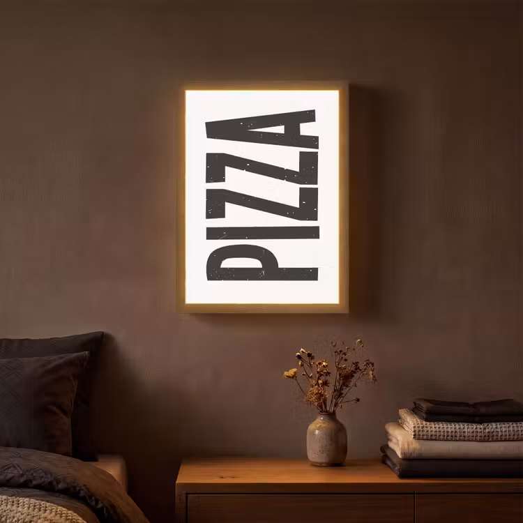 Lightbox - Wandlamp - Pizza - Japandi - Decoratie - Vintage — 3