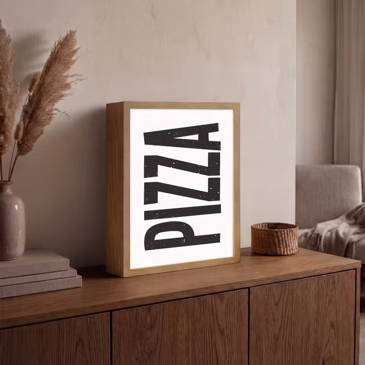 Lightbox - Wandlamp - Pizza - Japandi - Decoratie - Vintage — 4