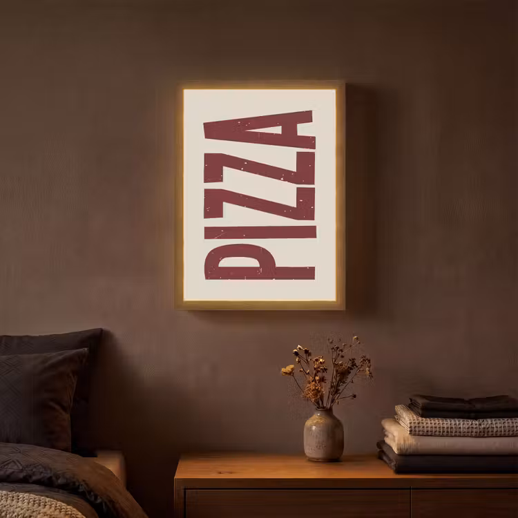 Lightbox - Wandlamp - Pizza - Vintage - Decoratie - Japandi — 3