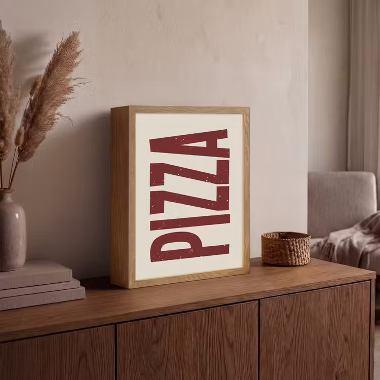 Lightbox - Wandlamp - Pizza - Vintage - Decoratie - Japandi — 4