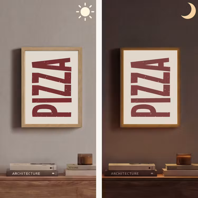 Lightbox - Wandlamp - Pizza - Vintage - Decoratie - Japandi — 5