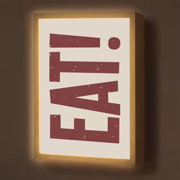 Lightbox - Wandlamp - Red - Eten - Vintage - Decoratie — 1