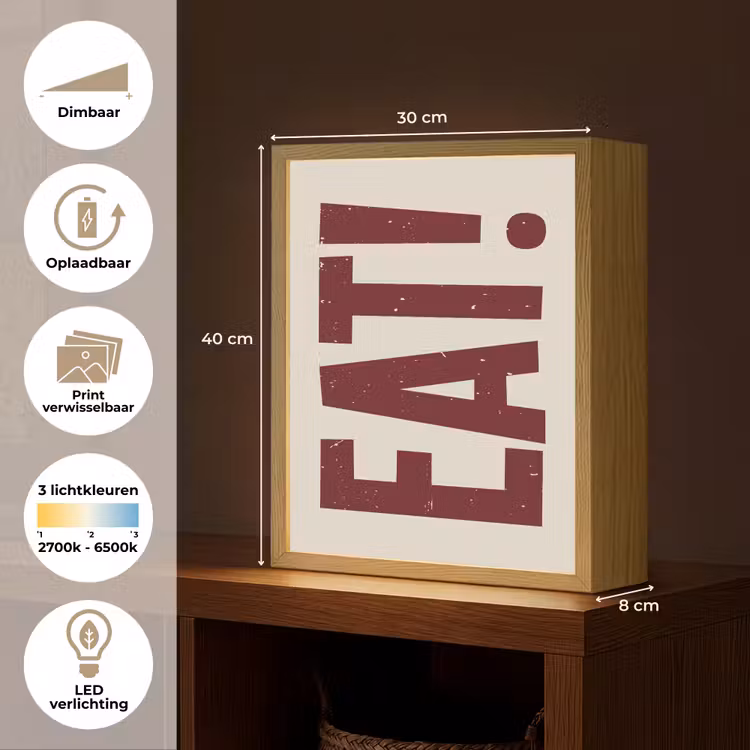 Lightbox - Wandlamp - Red - Eten - Vintage - Decoratie — 9
