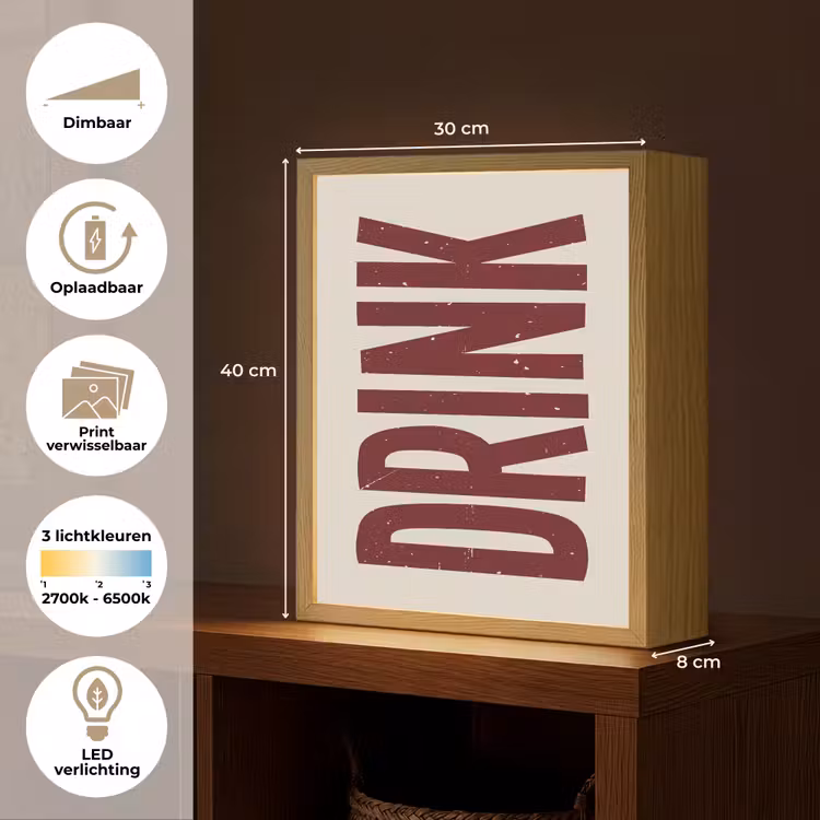 Lightbox - Wandlamp - Rood - Vintage - Decoratie - Japandi — 9