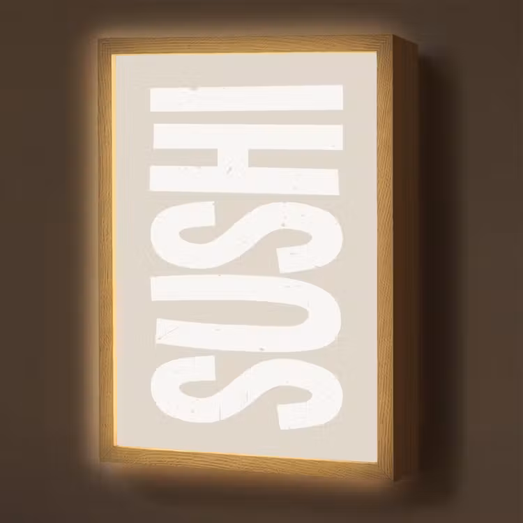 Lightbox - Wandlamp - Sushi - Eten - Decoratie - Vintage — 1