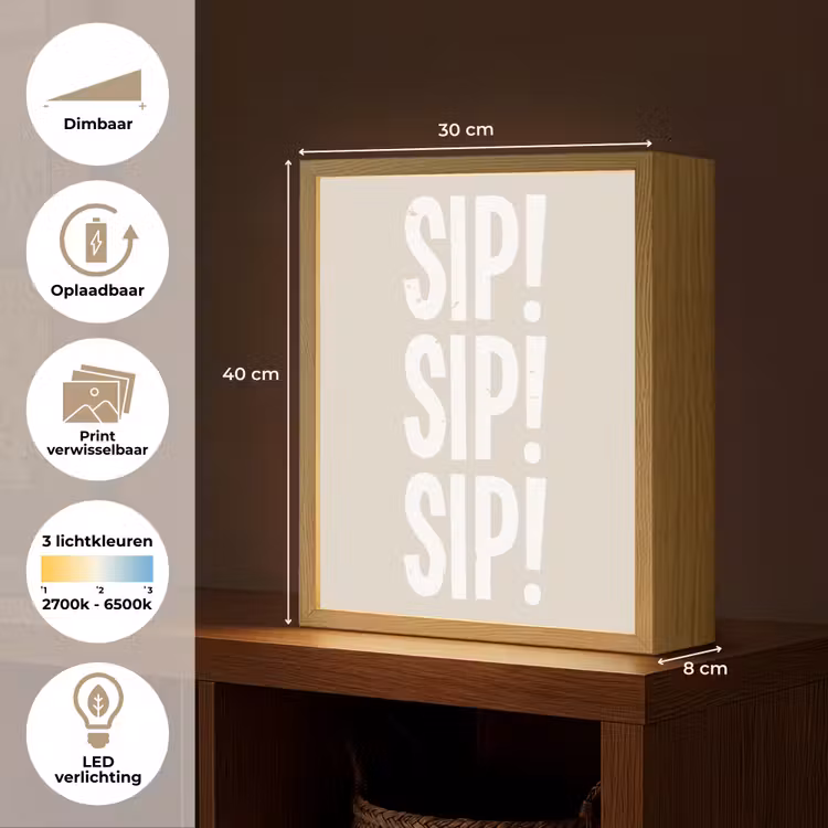 Lightbox - Wandlamp - Vintage - Decoratie - Japandi - Wit — 9