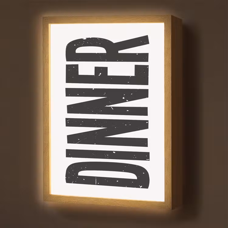 Lightbox - Wandlamp - Zwart - Decoratie - Vintage - Eten — 1