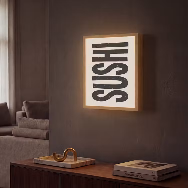 Lightbox - Wandlamp - Zwart - Sushi - Japandi - Vintage — 2