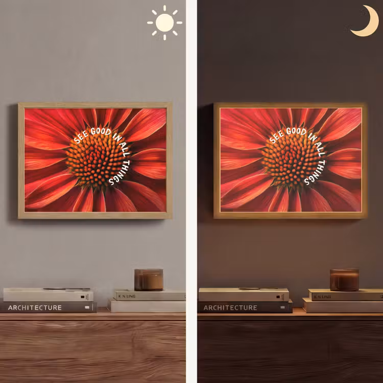 Lightbox - Wandlamp - Close up - Bloem - Quote - Rood — 6
