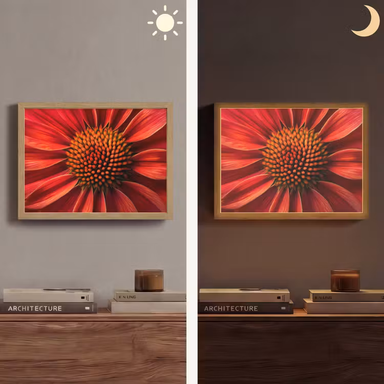 Lightbox - Wandlamp - Close up - Bloem- Rood — 6