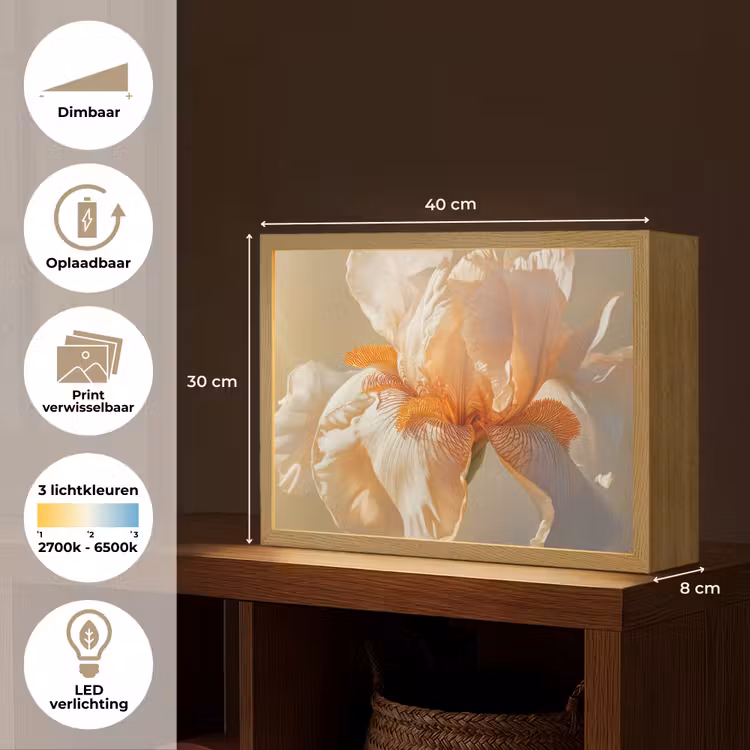 Lightbox - Wandlamp - Close up - Oranje - Iris — 10