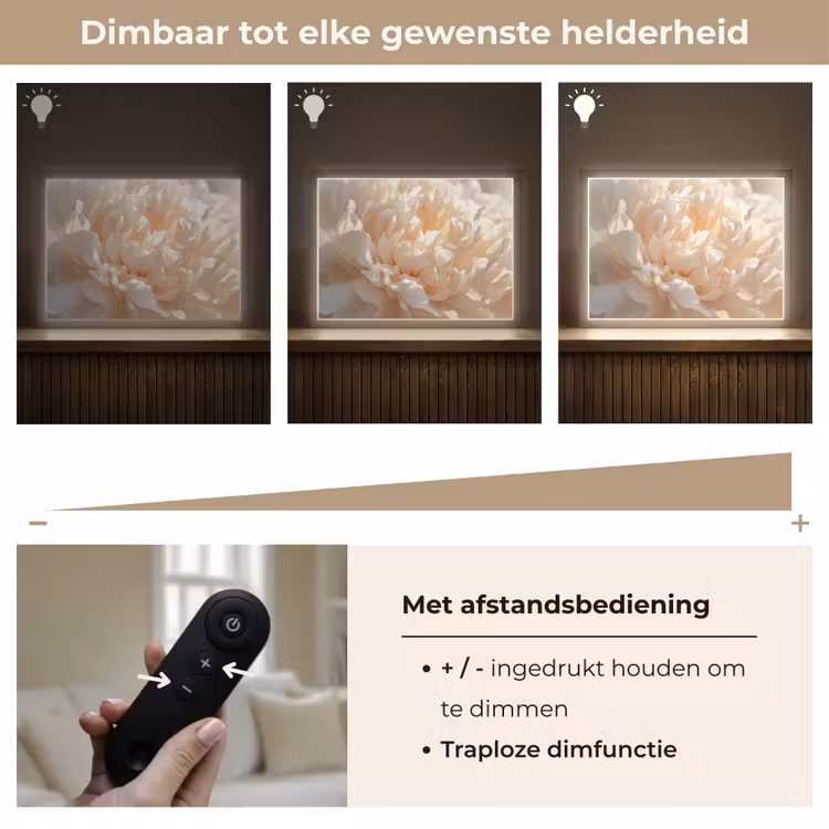 Lightbox - Wandlamp - Close up - Pioenroos - Lichtroze — 9