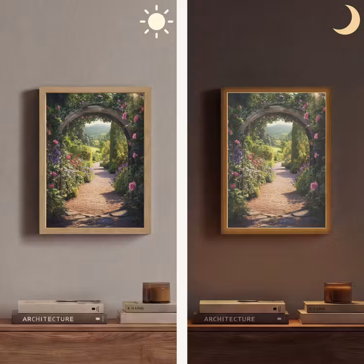 Lightbox - Wandlamp - Doorkijk - Bloemen - Natuur - Rozenboog — 5