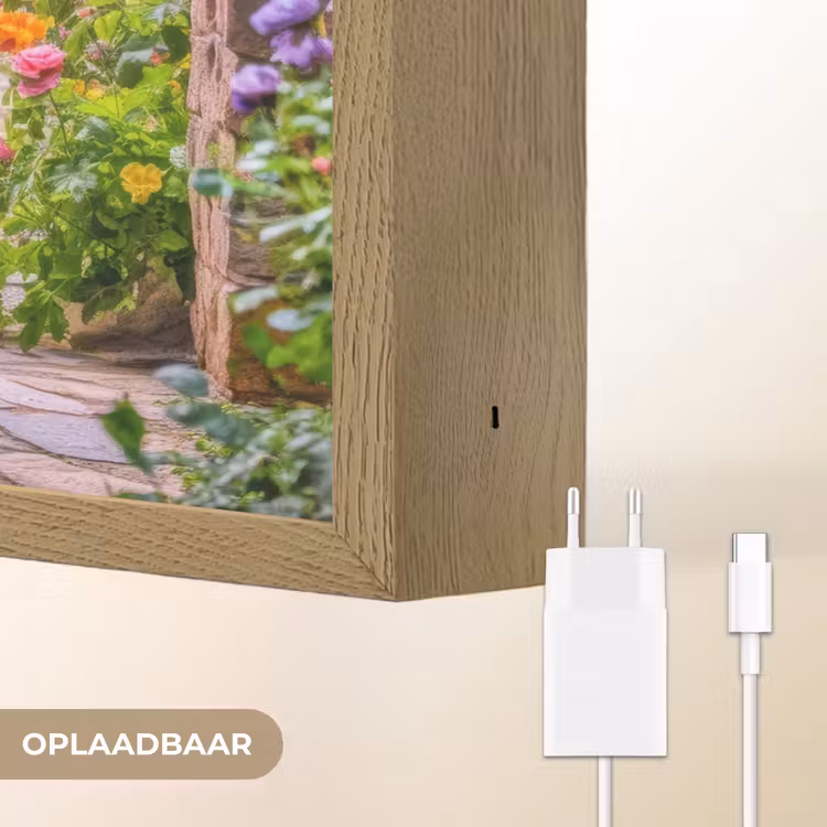 Lightbox - Wandlamp - Doorkijk - Bloemen - Pad - Natuur — 6