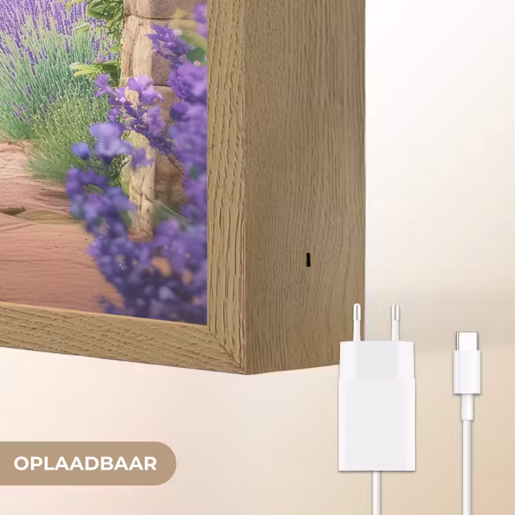 Lightbox - Wandlamp - Doorkijk - Lavendel - Bloemen - Paars - Poort — 6