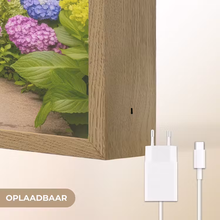 Lightbox - Wandlamp - Doorkijk - Poort - Hortensia - Bloementuin — 6
