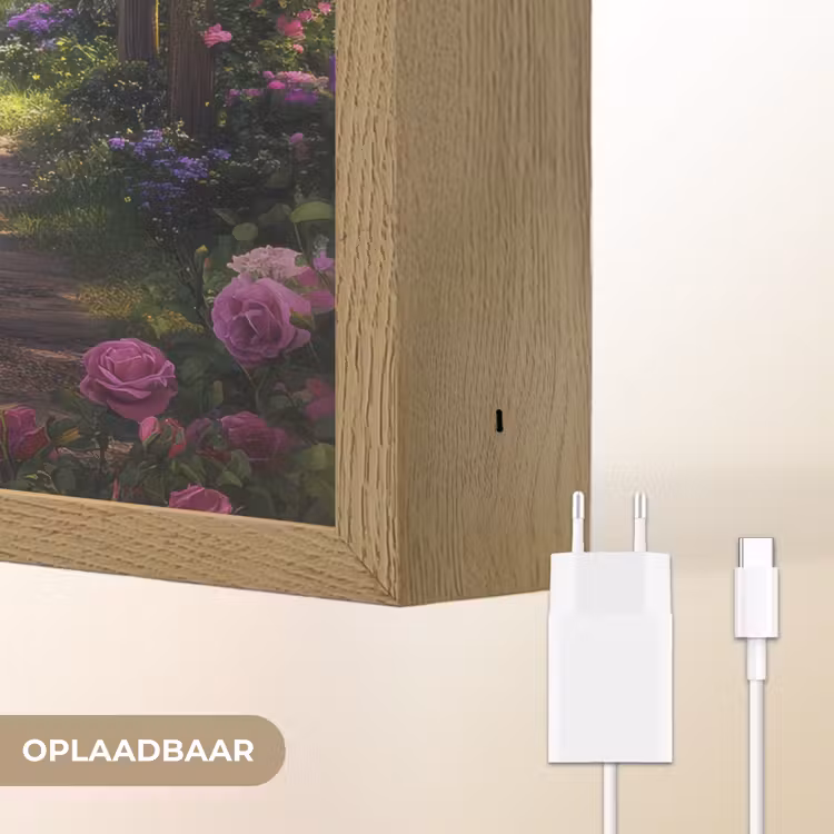 Lightbox - Wandlamp - Doorkijk - Rozenboog - Uitzicht - Landschap - Bloemen — 6