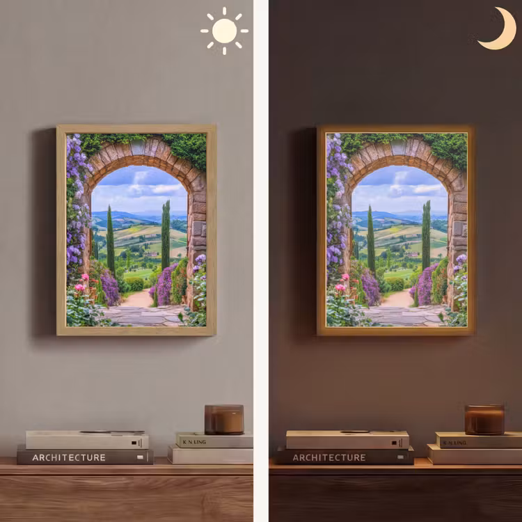 Lightbox - Wandlamp - Doorkijk - Toscane - Landschap - Poort — 5