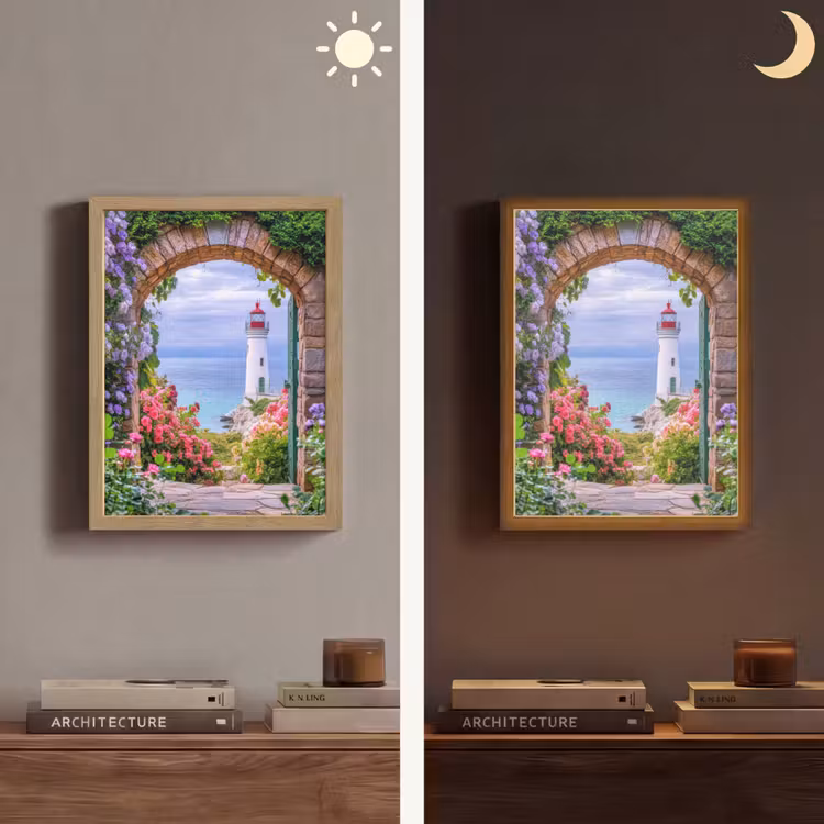 Lightbox - Wandlamp - Doorkijk - Vuurtoren - Bloemen - Uitzicht — 5