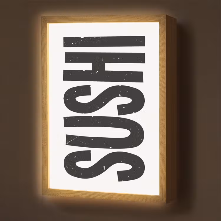 Lightbox - Wandlamp - Japandi - Sushi - Zwart - Vintage — 1