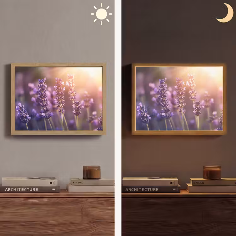 Lightbox - Wandlamp - Lavendelbloemen - Paars - Zonlicht — 6