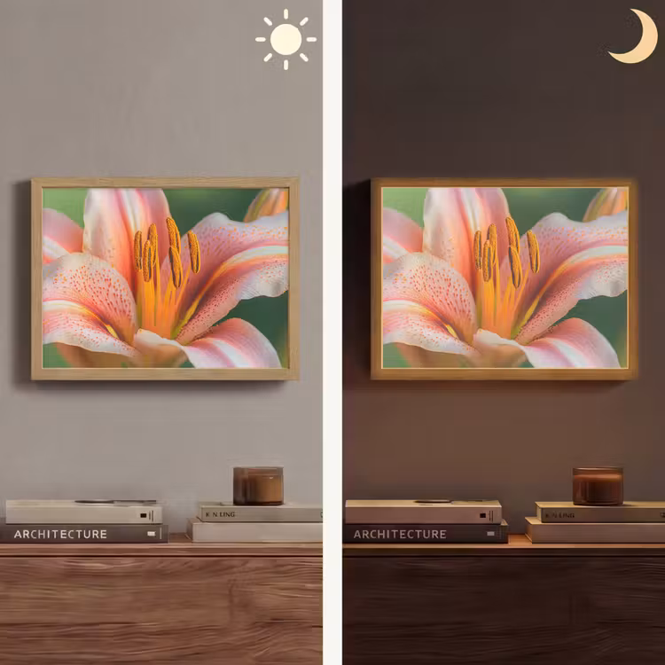 Lightbox - Wandlamp - Lelie - Close up - Lichtroze — 6