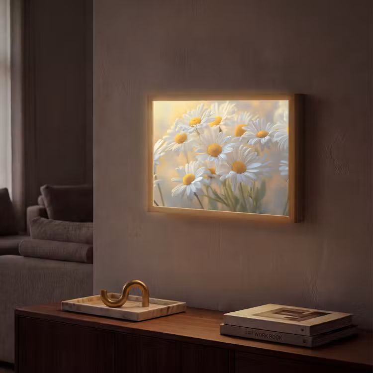 Lightbox - Wandlamp - Madeliefjes - Wit - Zonlicht — 2