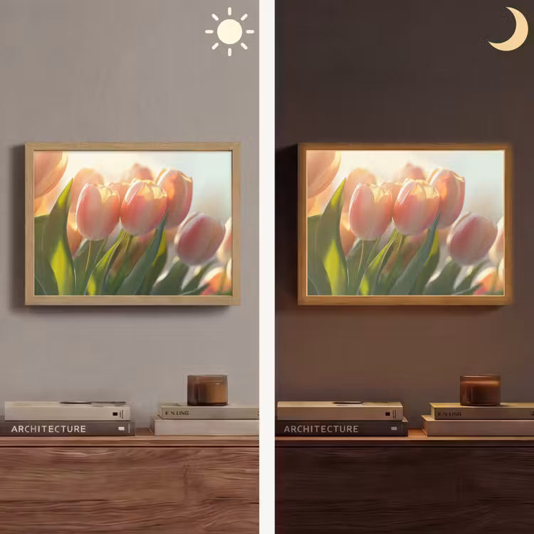 Lightbox - Wandlamp - Tulpen - Roze - Zonnestralen — 6