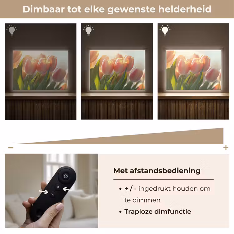 Lightbox - Wandlamp - Tulpen - Roze - Zonnestralen — 9