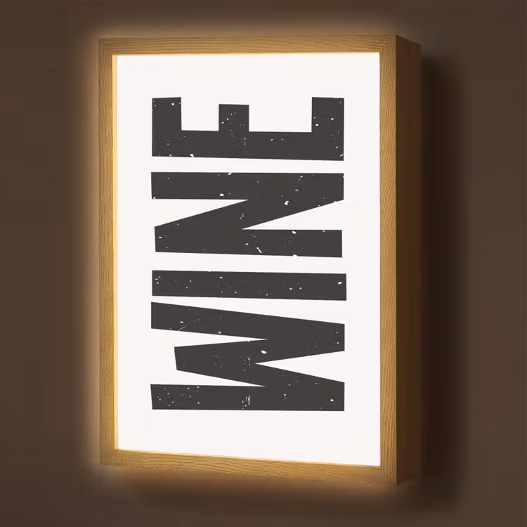 Lightbox - Wandlamp - Vintage - Japandi - Wine - Decoratie — 1