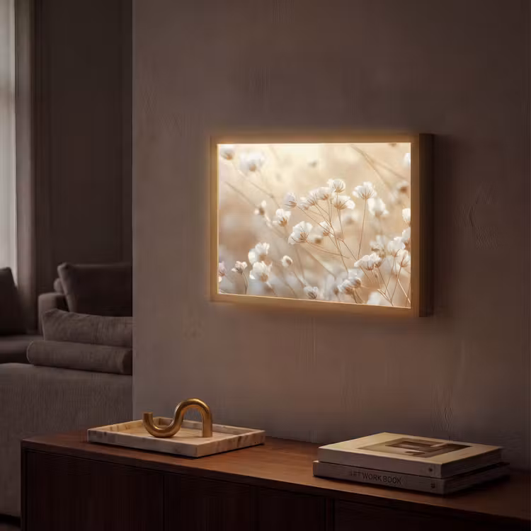 Lightbox - Wandlamp - Wilde - Bloemen - Wit — 2