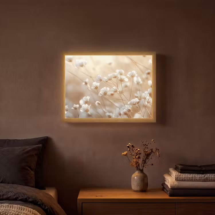 Lightbox - Wandlamp - Wilde - Bloemen - Wit — 3