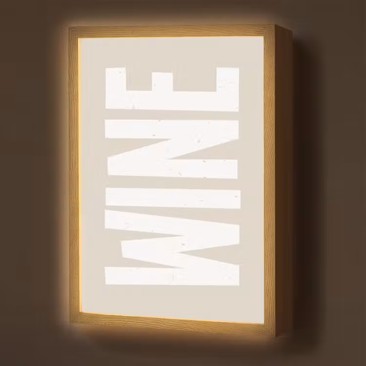 Lightbox - Wandlamp - Wine - Japandi - Vintage - Wit — 1