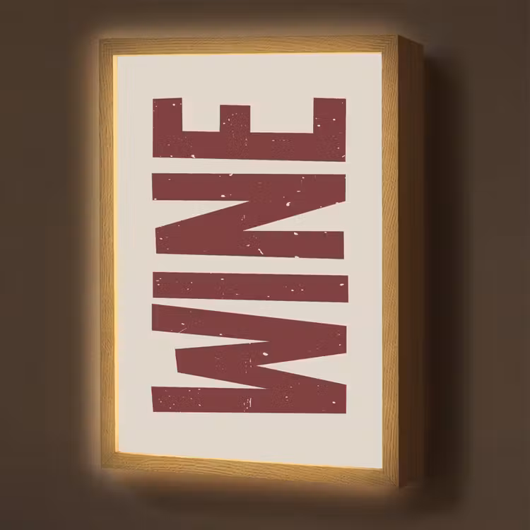 Lightbox - Wandlamp - Wine - Red - Decoratie - Japandi — 1