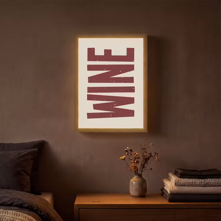 Lightbox - Wandlamp - Wine - Red - Decoratie - Japandi — 3