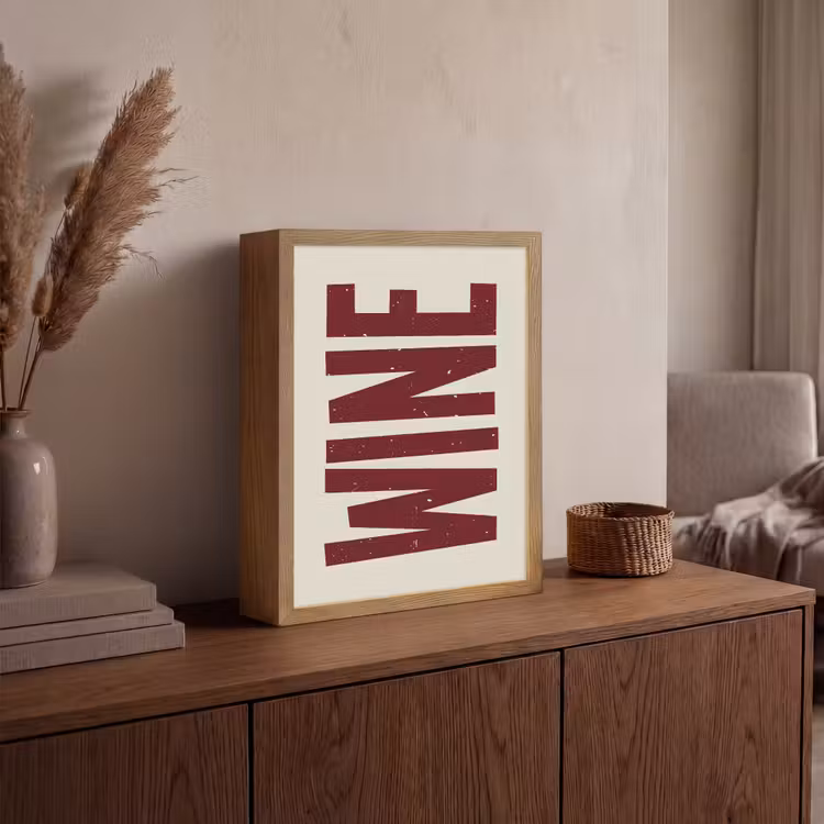 Lightbox - Wandlamp - Wine - Red - Decoratie - Japandi — 4