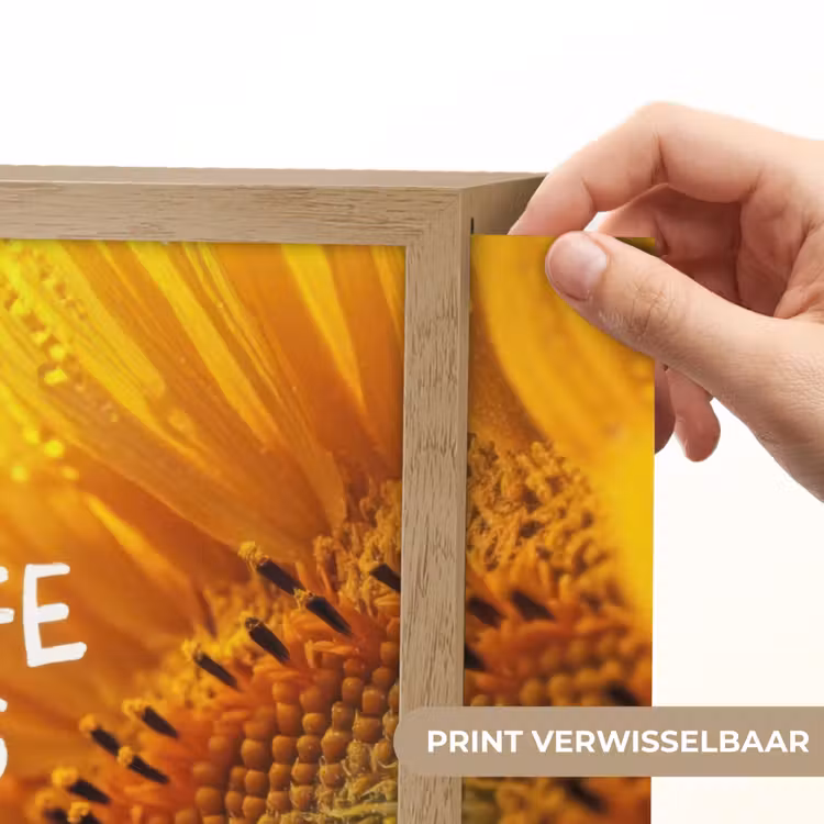Lightbox - Wandlamp - Zonnebloem - Close up - Geel - Quote — 5