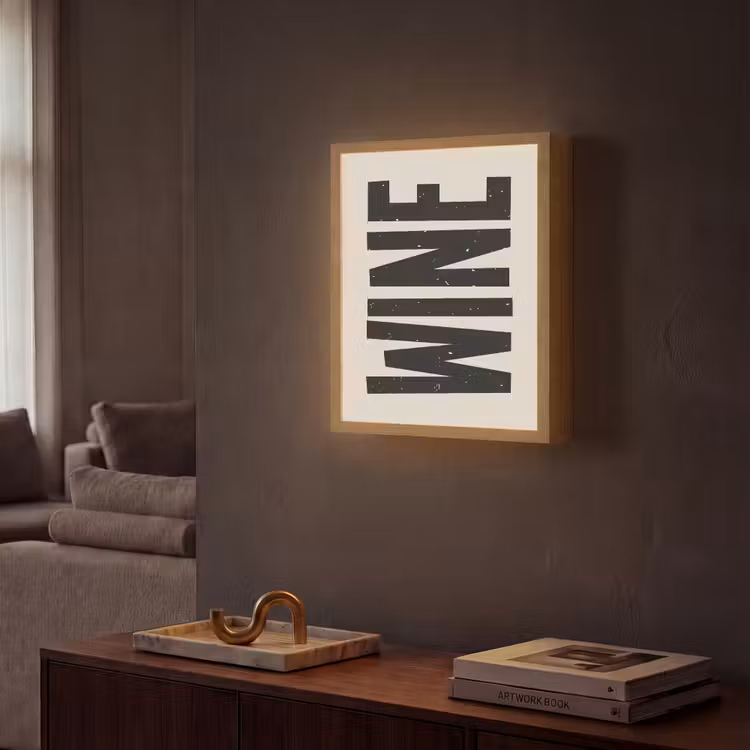 Lightbox - Wandlamp - Zwart - Wijn - Decoratie - Vintage — 2